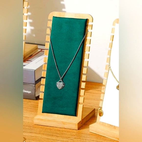 Bambou Display organizer for Necklaces or Bunch of bracelets Green color - Picture 1 of 7